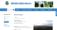 Desktop Screenshot of gorcsony.hu